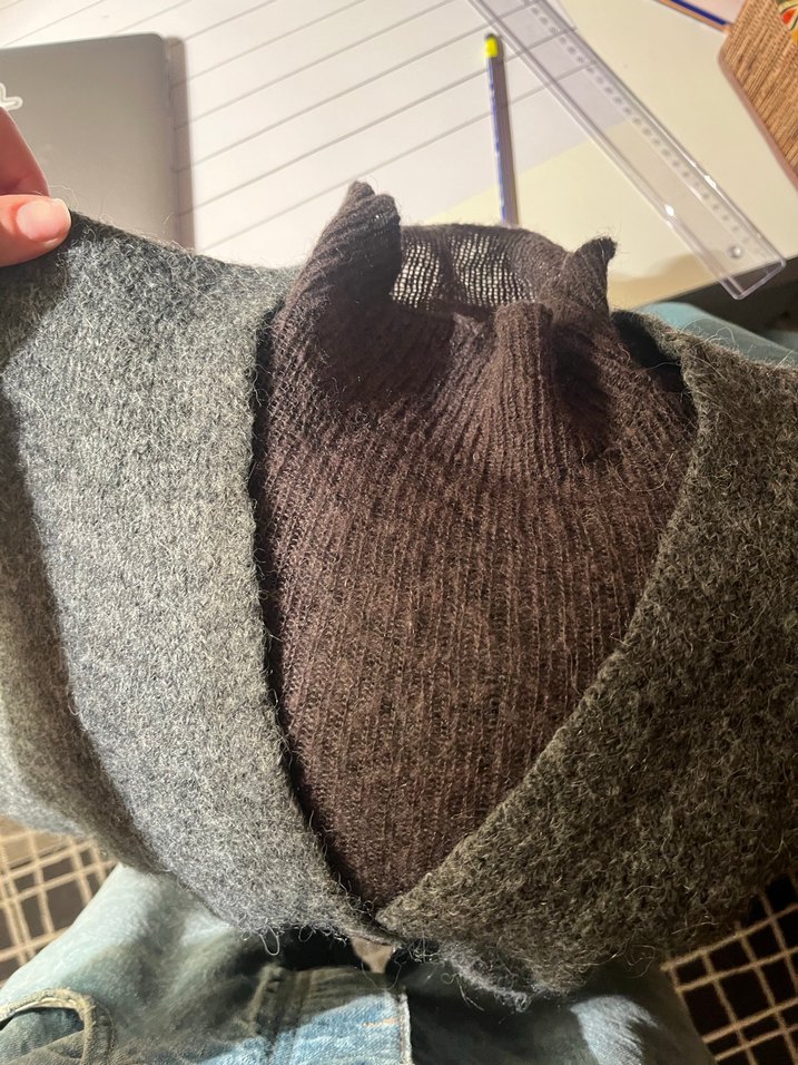 Gri Örgü Kadın Hırka ve kazak beraber - Görsel 4