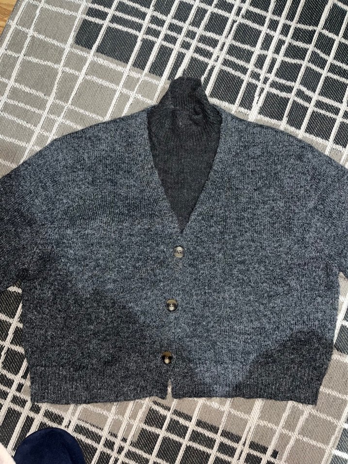 Gri Örgü Kadın Hırka ve kazak beraber - Görsel 2