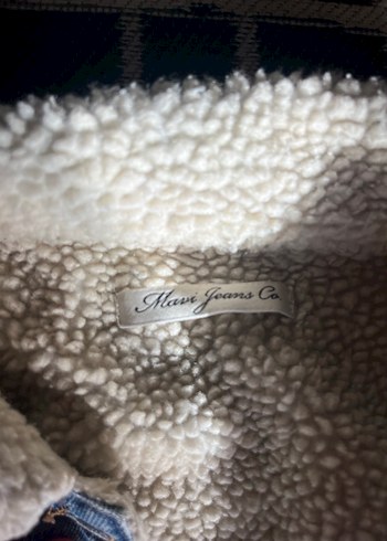 Düğmeli Kadın Kot Ceket Gri Mavi - Görsel 4