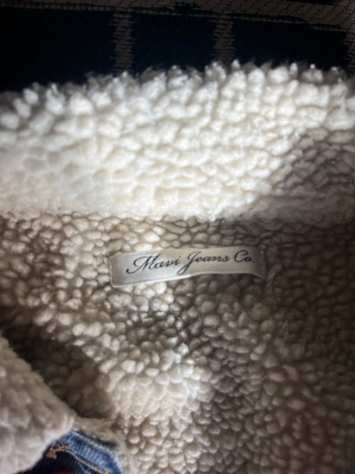 Düğmeli Kadın Kot Ceket Gri Mavi - Görsel 4