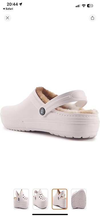 39 Beden Lumberjack Tüylü Crocs Terlik
