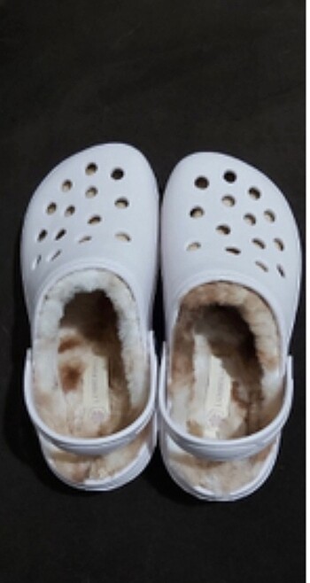 39 Beden ten rengi Renk Lumberjack Tüylü Crocs Terlik