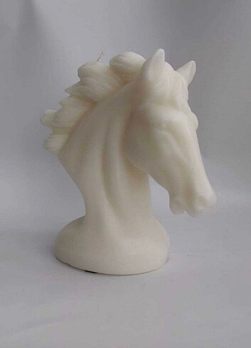 Diğer Beyaz At Mum 24 Cm