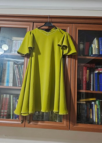 Haki V Yaka Salaş  Elbise - Görsel 2