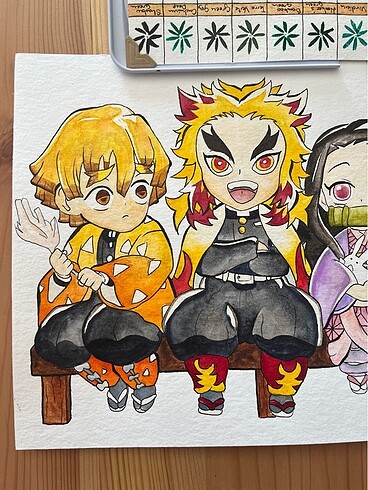 Kimetsu No Yaiba Suluboya Resim