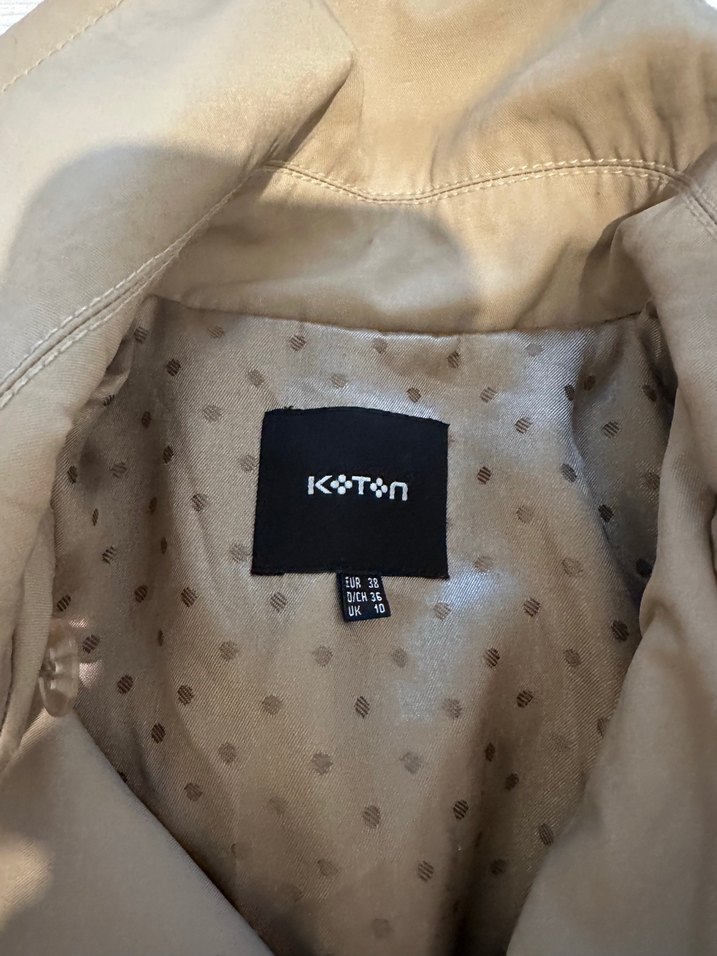 Bej Midi Kadın Trençkot kemerli - Görsel 3