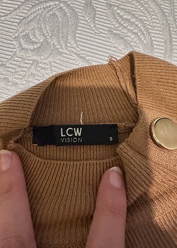 Bej Süet Düğmeli Yarım Balıkçı Kazak - Görsel 2