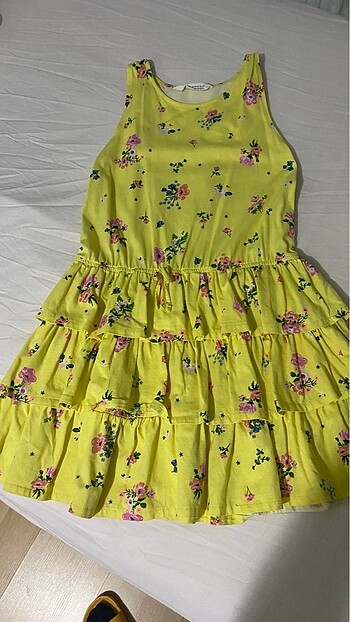 8 Yaş Beden sarı Renk H&M kız çocuk elbise