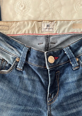 xs Beden mavi düşük bel&bootcut pantolon