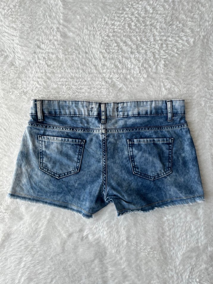 vintage y2k düşük bel ultra mini şort - Görsel 2