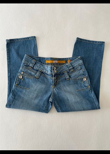 vintage düşük bel capri pantolon