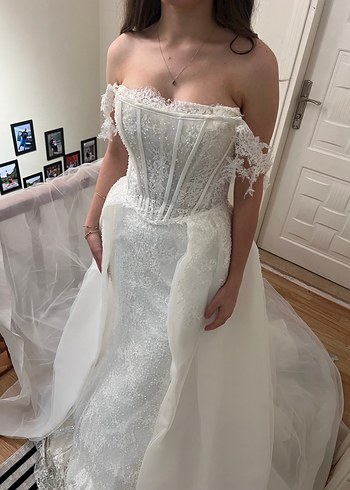 Modern Klasik Straplez Balık Gelinlik - Görsel 3