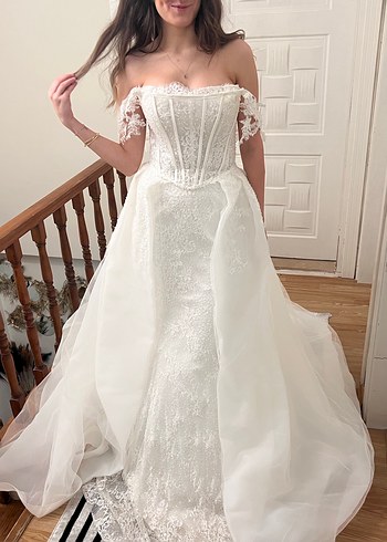 Modern Klasik Straplez Balık Gelinlik - Görsel 10