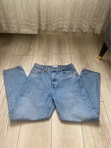 m Beden mavi Renk Orjinal zara mom jean