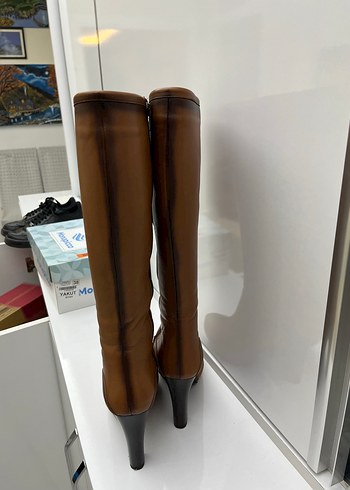 37 Beden camel Renk Topuklu Çizme