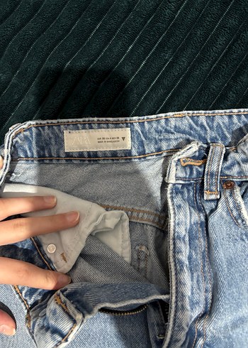 Zara Mavi Denim Kadın Kot - Görsel 3