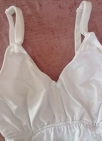 m Beden beyaz Renk Hamile çıtçıtlı badi, sıfır