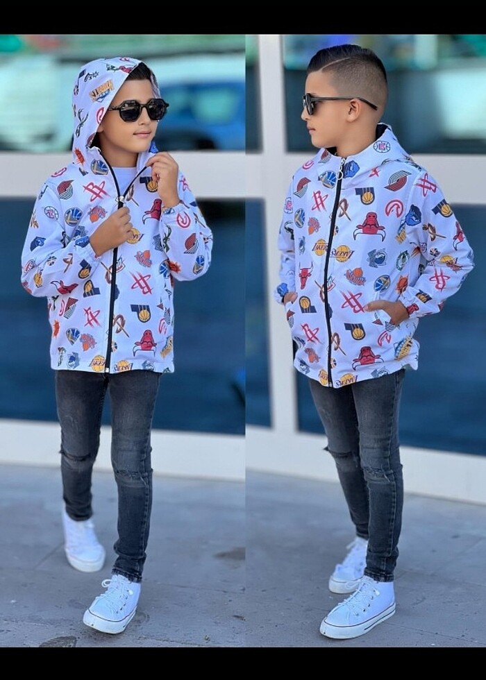 Erkek çocuk yağmurluk NBA 9-10 yaş - Görsel 2