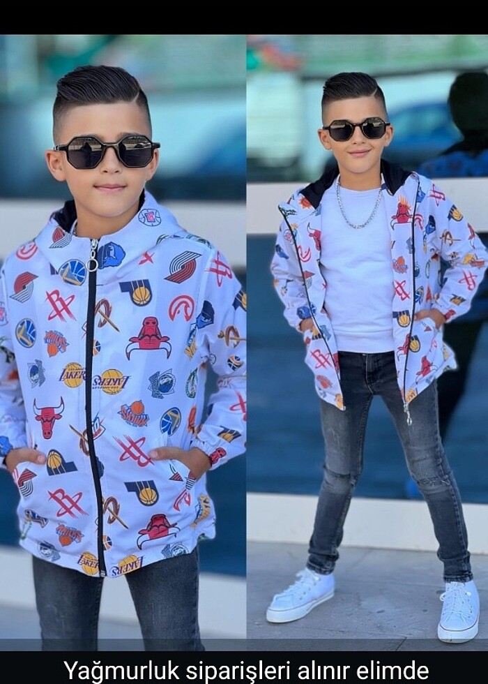 Erkek çocuk yağmurluk NBA 9-10 yaş - Görsel 3