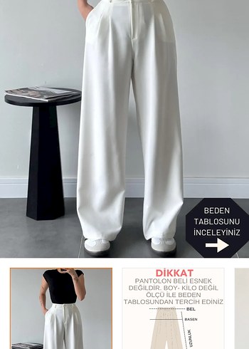 Trendyol & Milla Beyaz Kadın Kumaş Pantolon