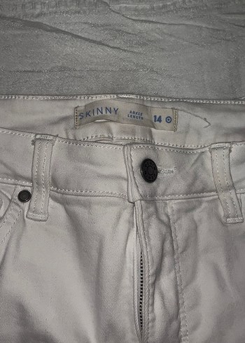 Skinny Dip London Beyaz Kadın Normal Kesim Jean