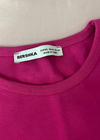 Bershka Pembe Kısa Kollu Kadın bershka tisort