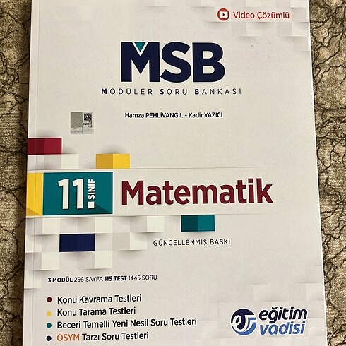 MSB 11. Sınıf matematik kitabı