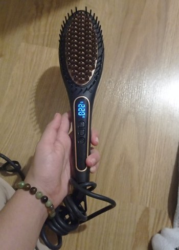 Siyah Elektrikli Saç Düzleştirici Fırça - Görsel 2