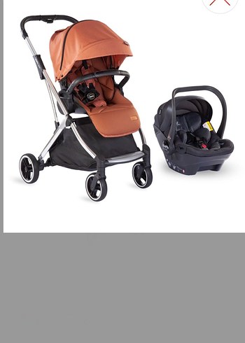 Pastel Kahverengi Bebek Arabası - Görsel 3