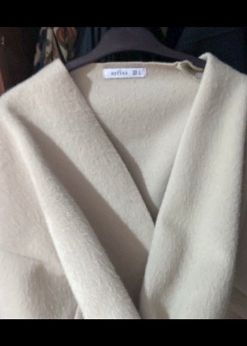 Kemerli, Boğazlı Gri Süet Kadın Kısa Kaban kaşe kısa kaşe - Görsel 3