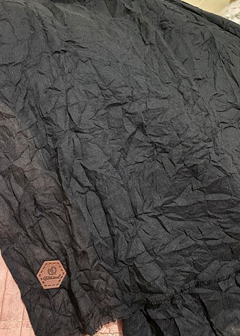 Kadın Siyah Keten Bohem Şal #kırışıkşal #vualşal - Görsel 2