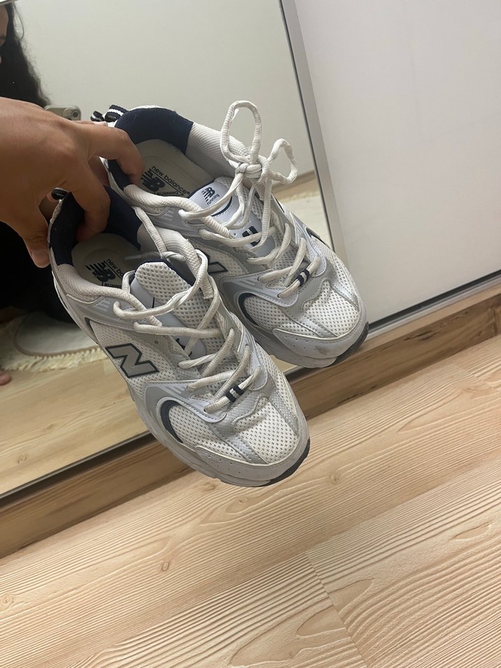 New Balance Beyaz Gri Platform Spor Ayakkabı - Görsel 3