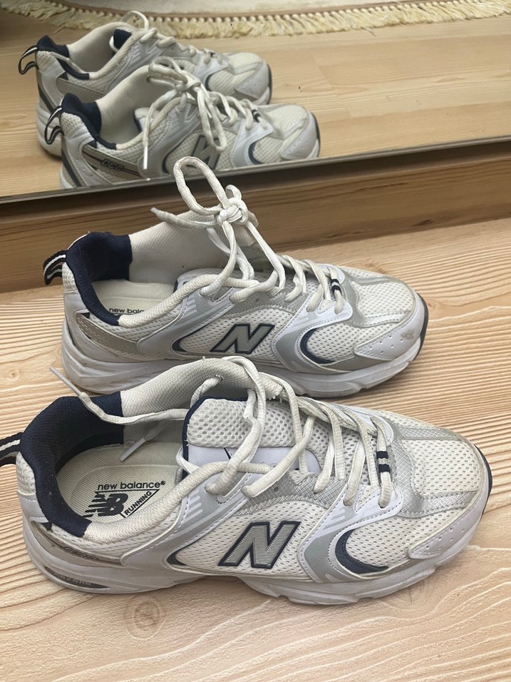 New Balance Beyaz Gri Platform Spor Ayakkabı - Görsel 2