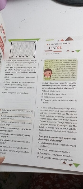  Beden Sosyal yaprak test 5. Sınıf