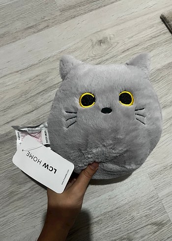 Gri Peluş Kedi Oyuncak - Görsel 3