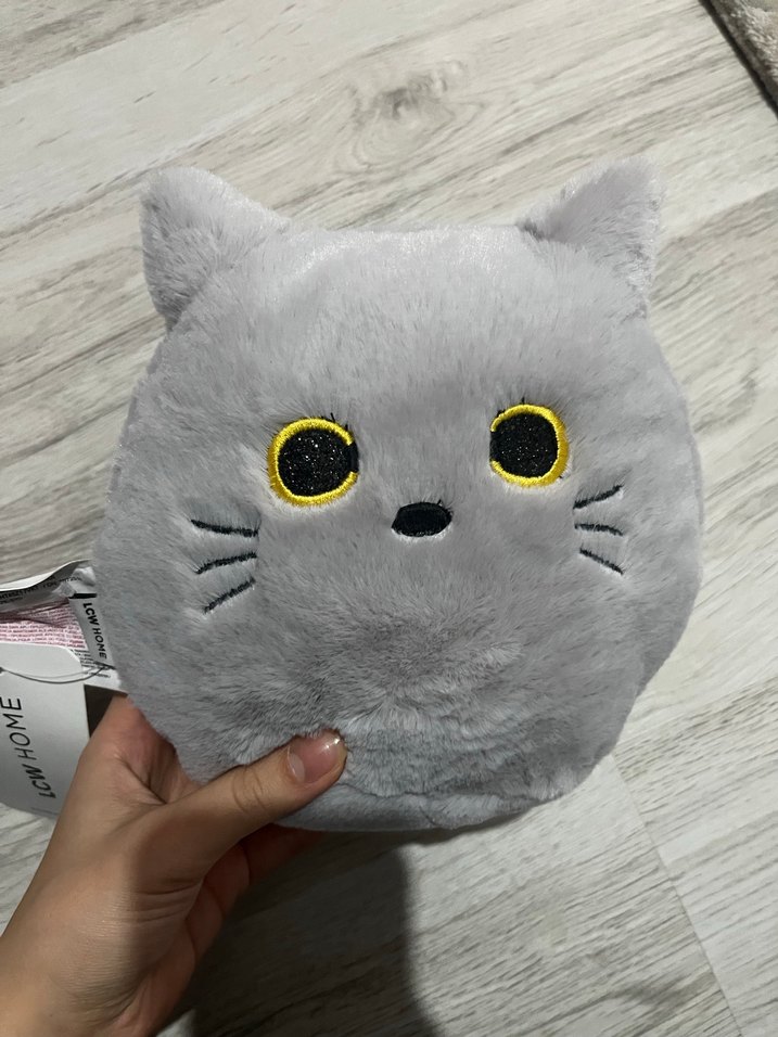 Gri Peluş Kedi Oyuncak - Görsel 2