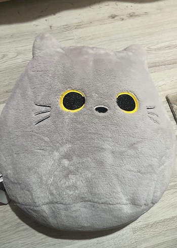 Gri Yumuşak Kedi Peluş Oyuncak - Görsel 2