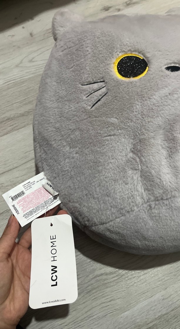 Gri Yumuşak Kedi Peluş Oyuncak - Görsel 5