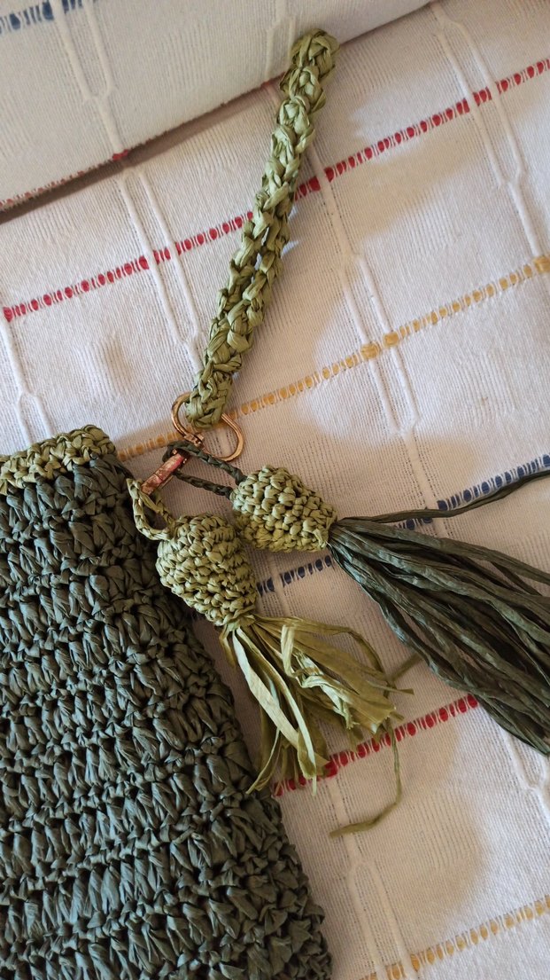 Püsküllü Örgü Bohem Kadın Portföy Çanta - Görsel 5