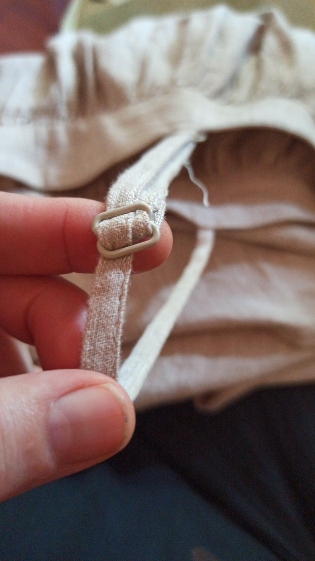 Bej Keten Uzun Askılı Bohem Elbise - Görsel 5