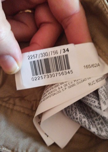 Kadın Bej Pamuklu Kemerli Salaş Pantolon - Görsel 5