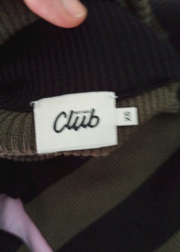 Beymen Club Yeşil Siyah Çizgili Balıkçı Yaka Triko Kazak