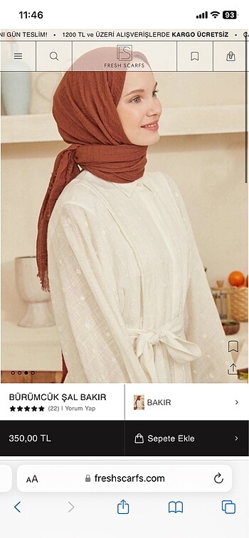 Fresh Scarf Bürümcük Şal