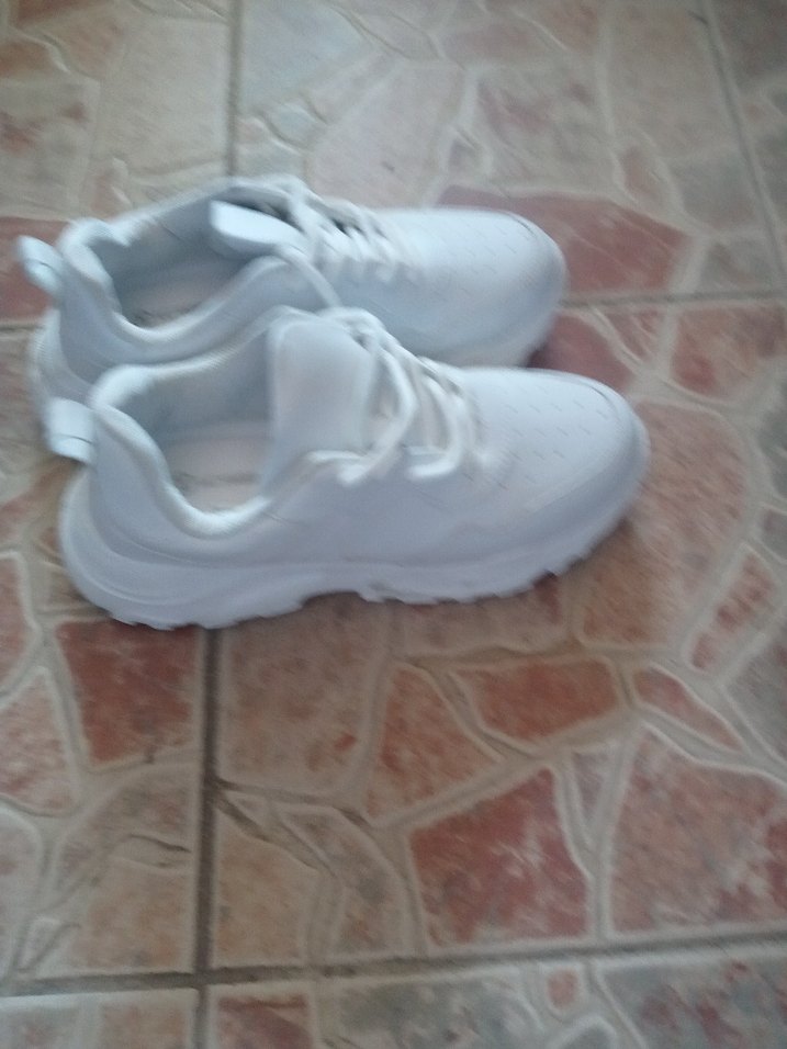 Beyaz Kadın Spor Ayakkabı Wedge Topuklu - Görsel 4