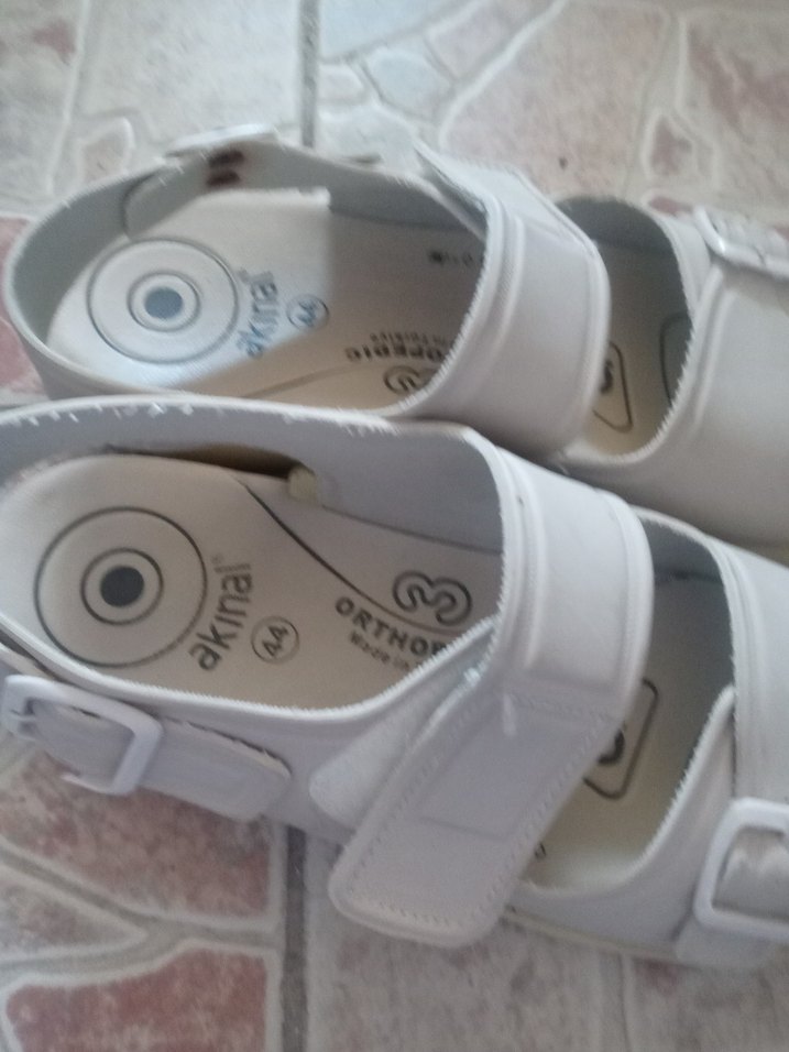 Beyaz Kadın Dolgu Topuklu Sandalet - Görsel 5