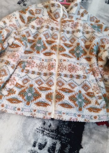 Bohem Çok Renkli Kapüşonlu Kız Çocuk Ceketi - Görsel 5