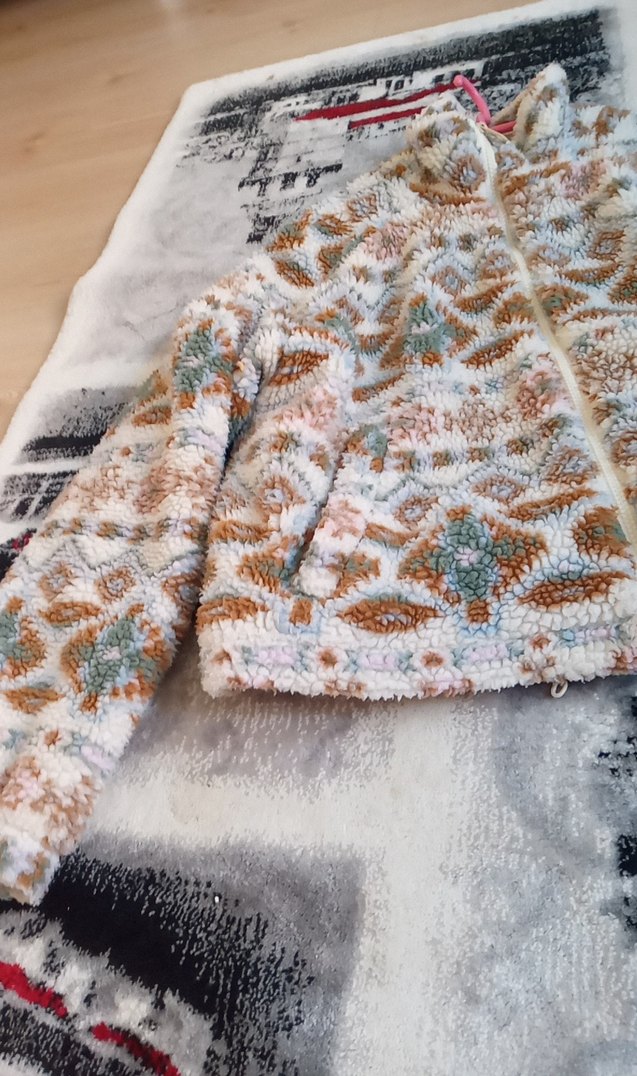 Bohem Çok Renkli Kapüşonlu Kız Çocuk Ceketi - Görsel 2