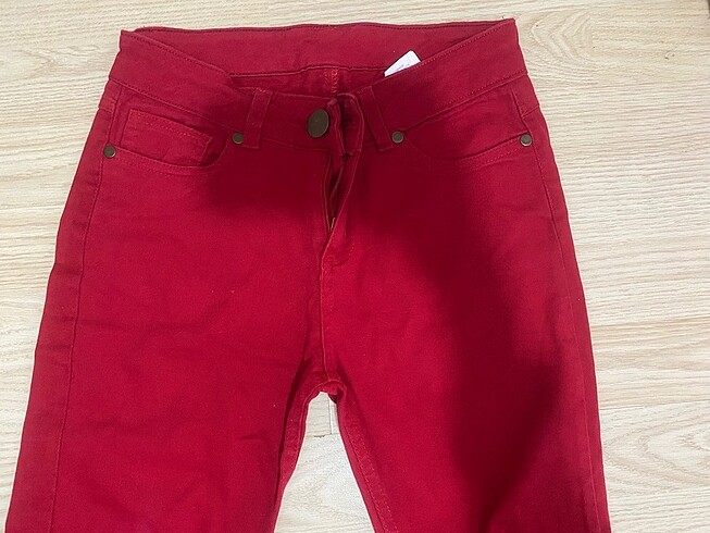 27 Beden kırmızı Renk Renkli Kot Pantalon