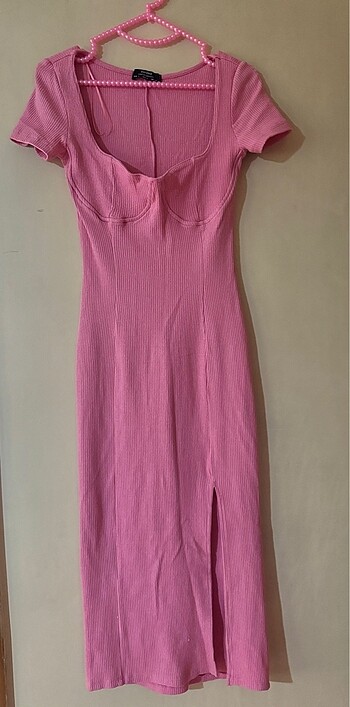 Bershka pembe elbise