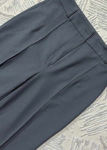 Gri Kadın Kumaş Pantolon Pilili - Görsel 4